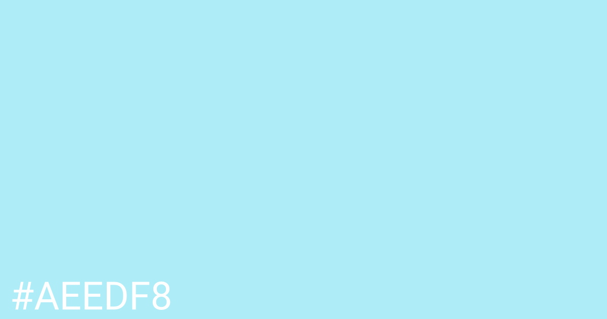 Hex color #aeedf8 graphic