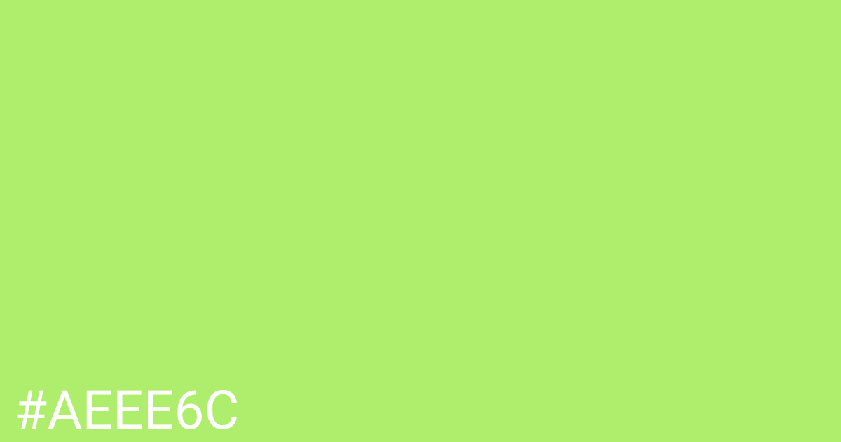 Hex color #aeee6c graphic