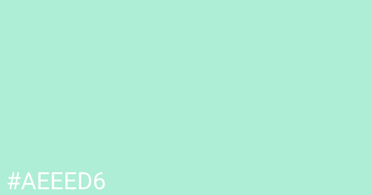 Hex color #aeeed6 graphic