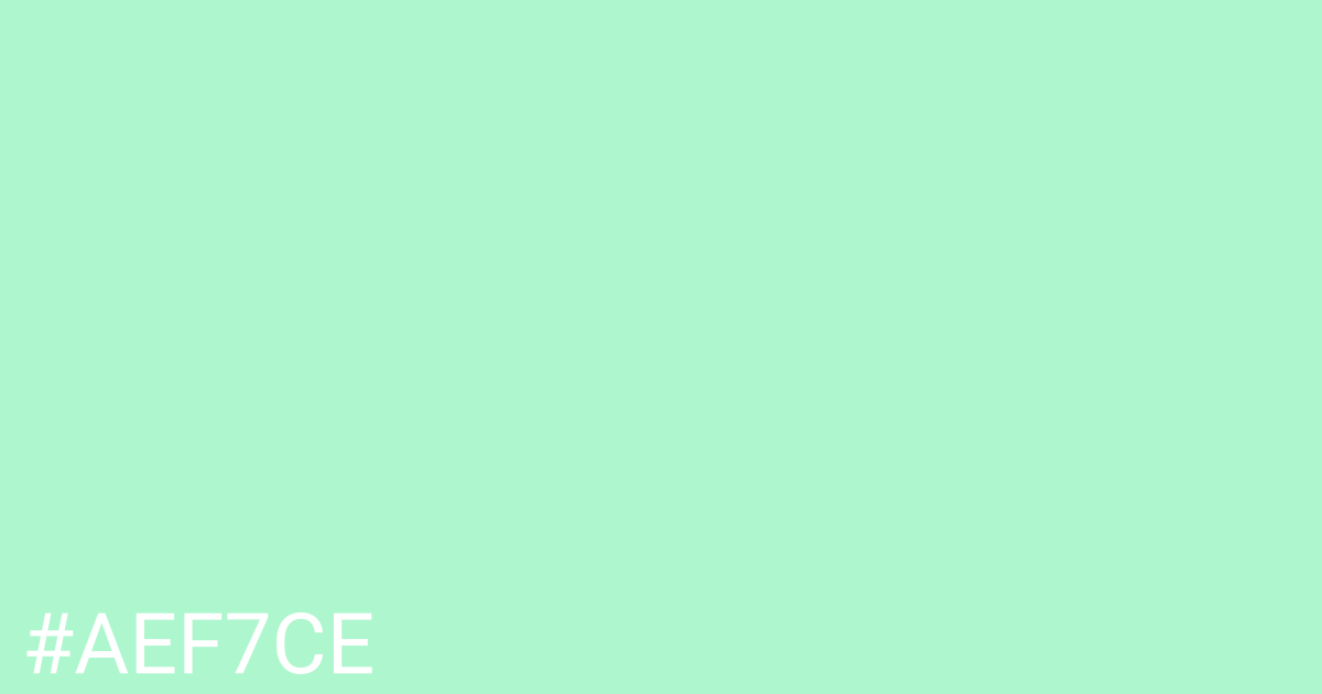 Hex color #aef7ce graphic