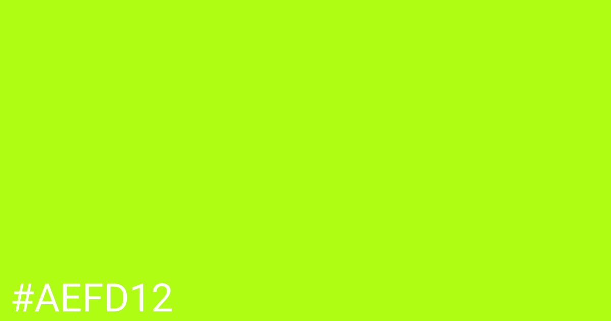 Hex color #aefd12 graphic