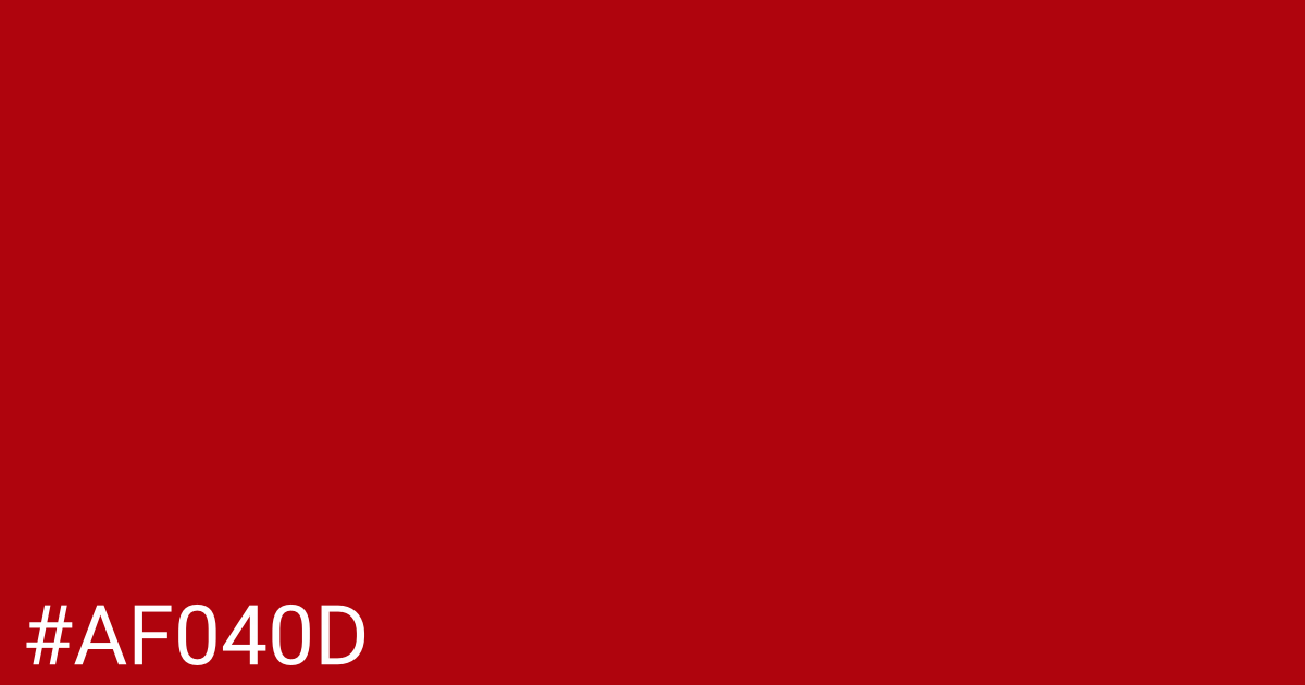 Hex color #af040d graphic