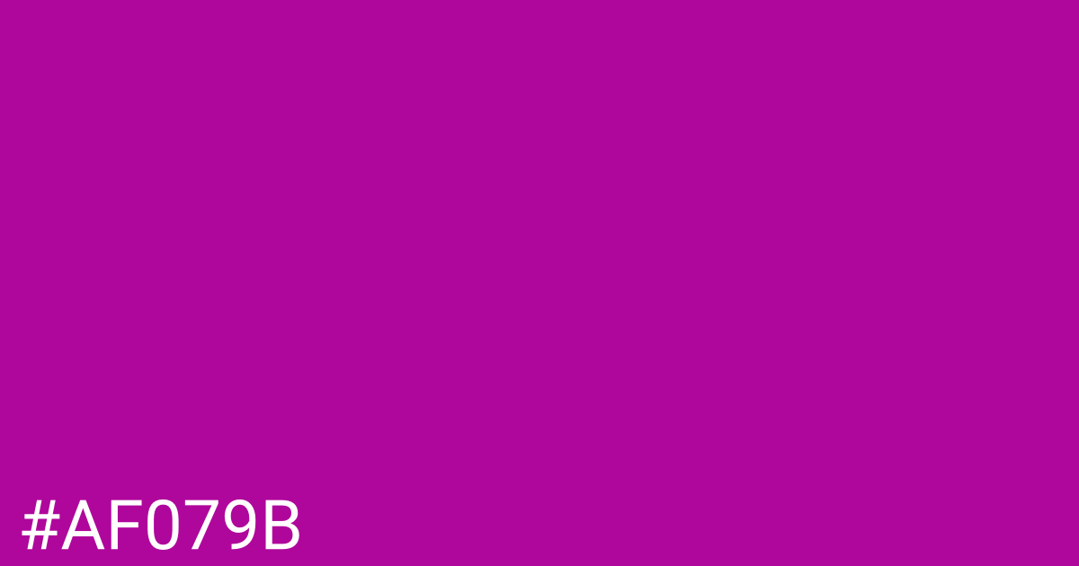 Hex color #af079b graphic