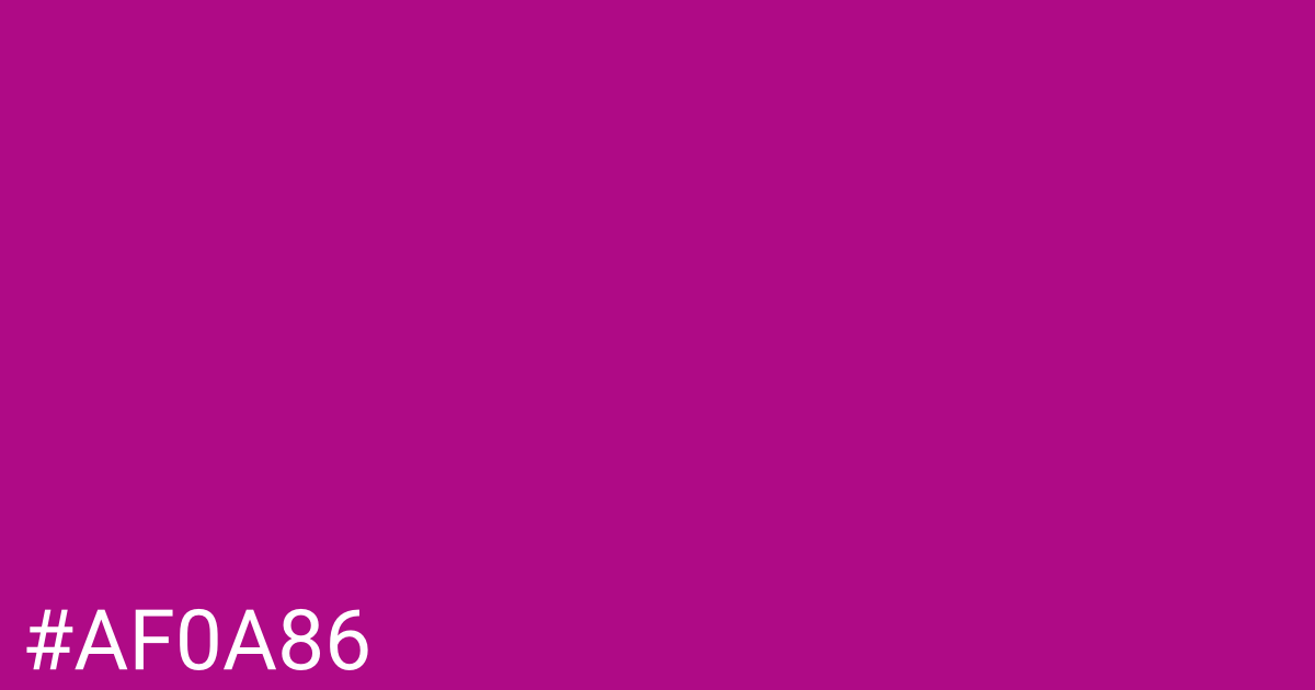 Hex color #af0a86 graphic