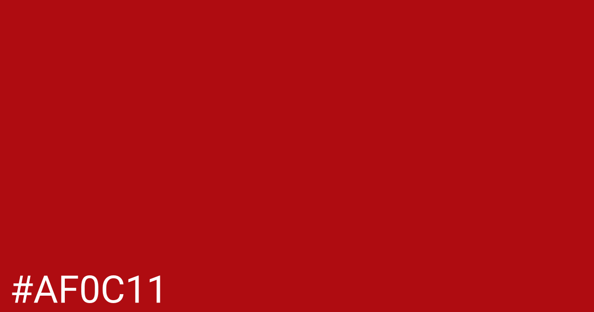 Hex color #af0c11 graphic