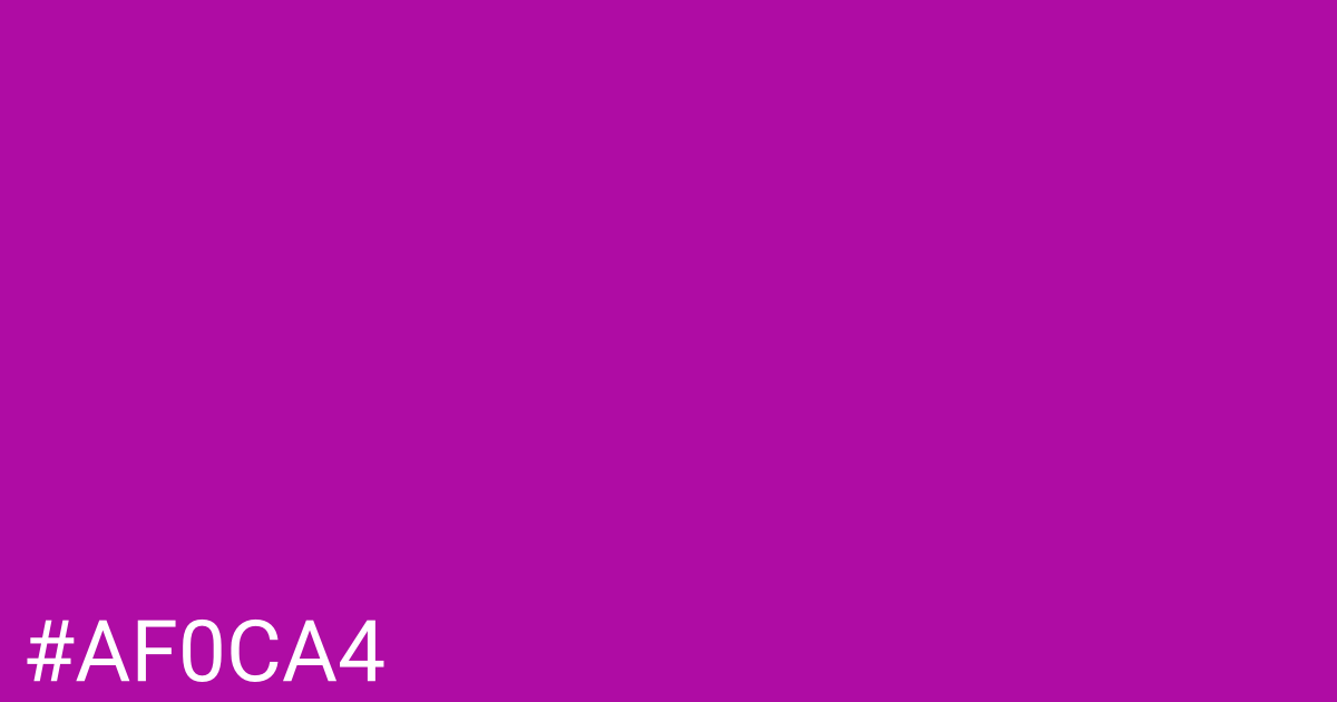 Hex color #af0ca4 graphic