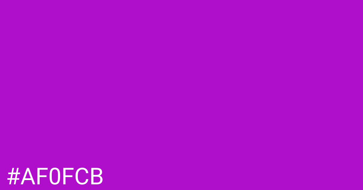 Hex color #af0fcb graphic