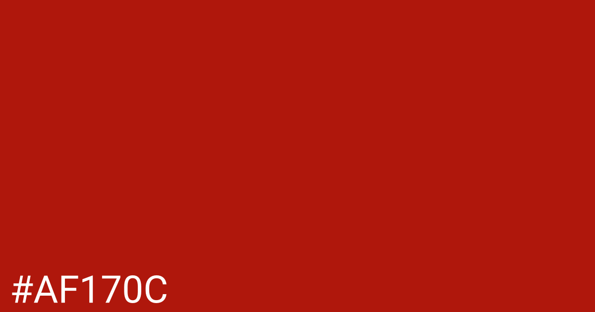 Hex color #af170c graphic