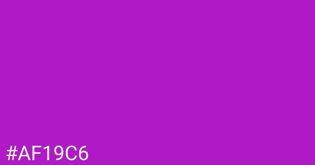 Hex color #af19c6 graphic