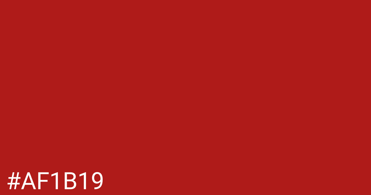 Hex color #af1b19 graphic