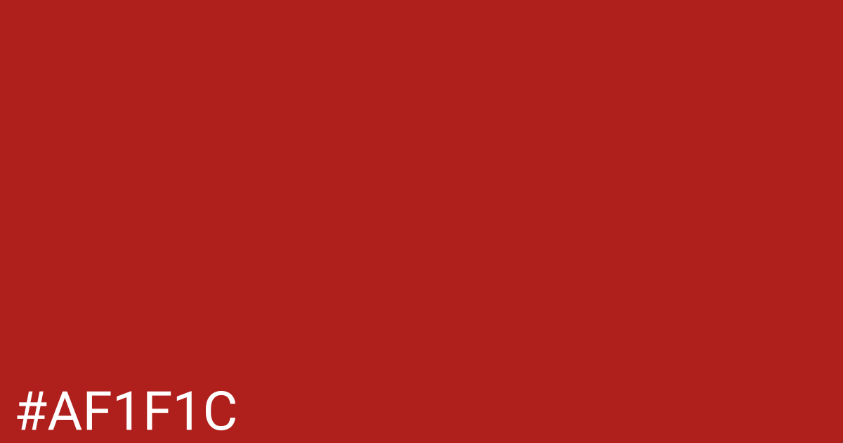Hex color #af1f1c graphic