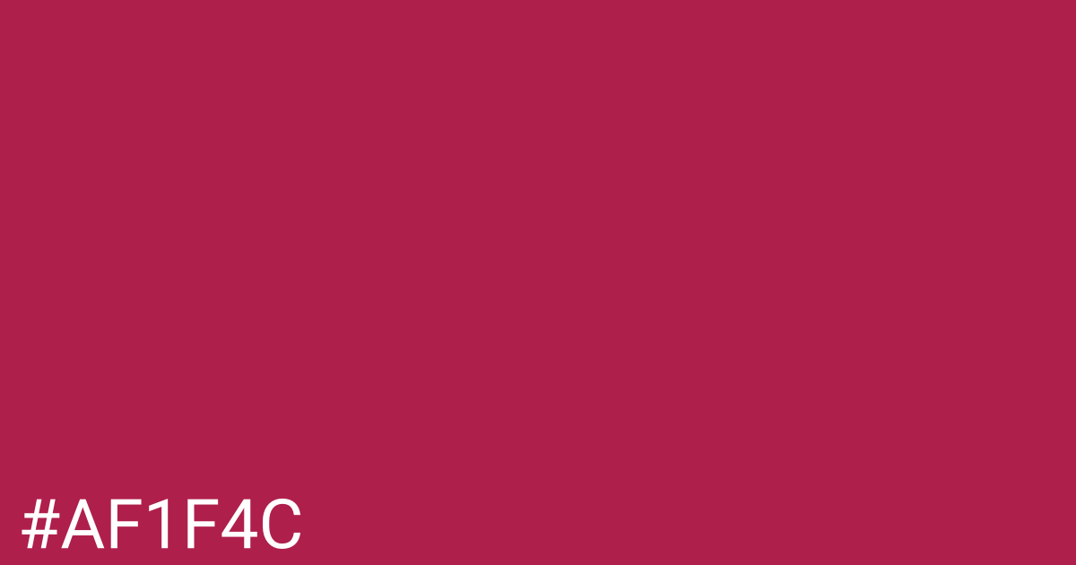 Hex color #af1f4c graphic