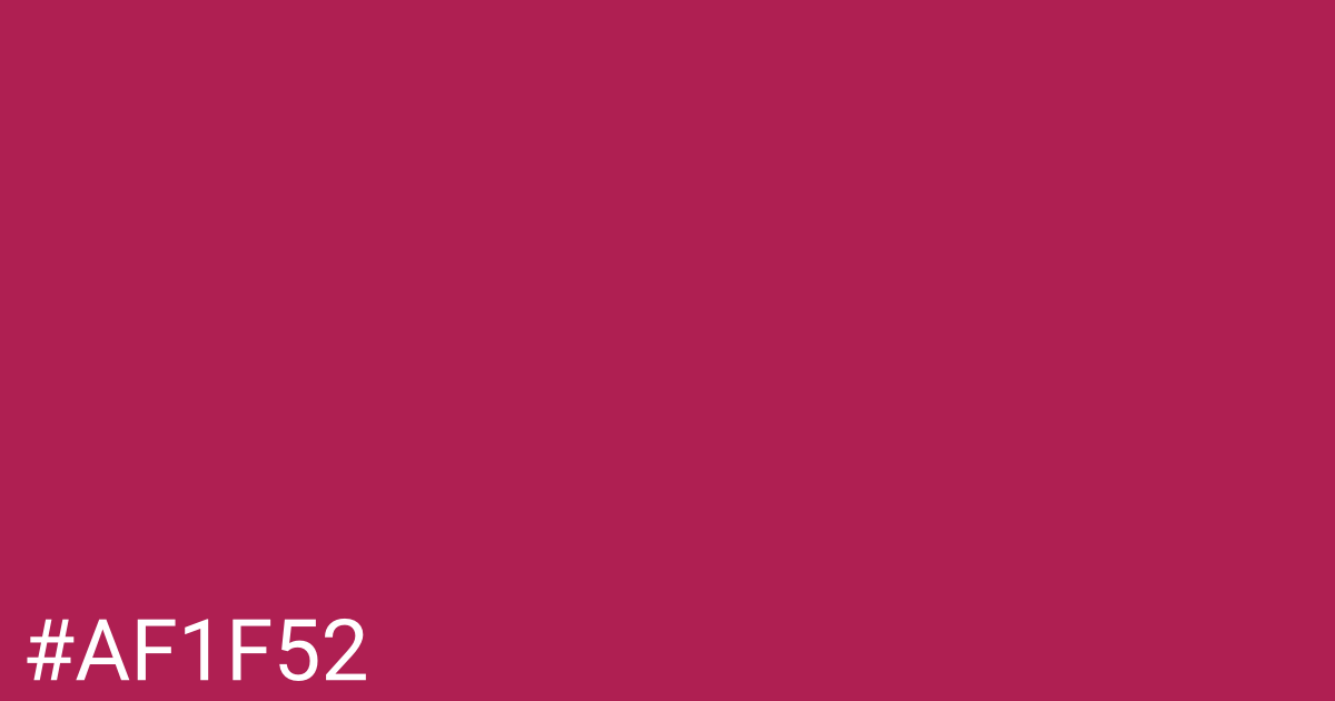 Hex color #af1f52 graphic