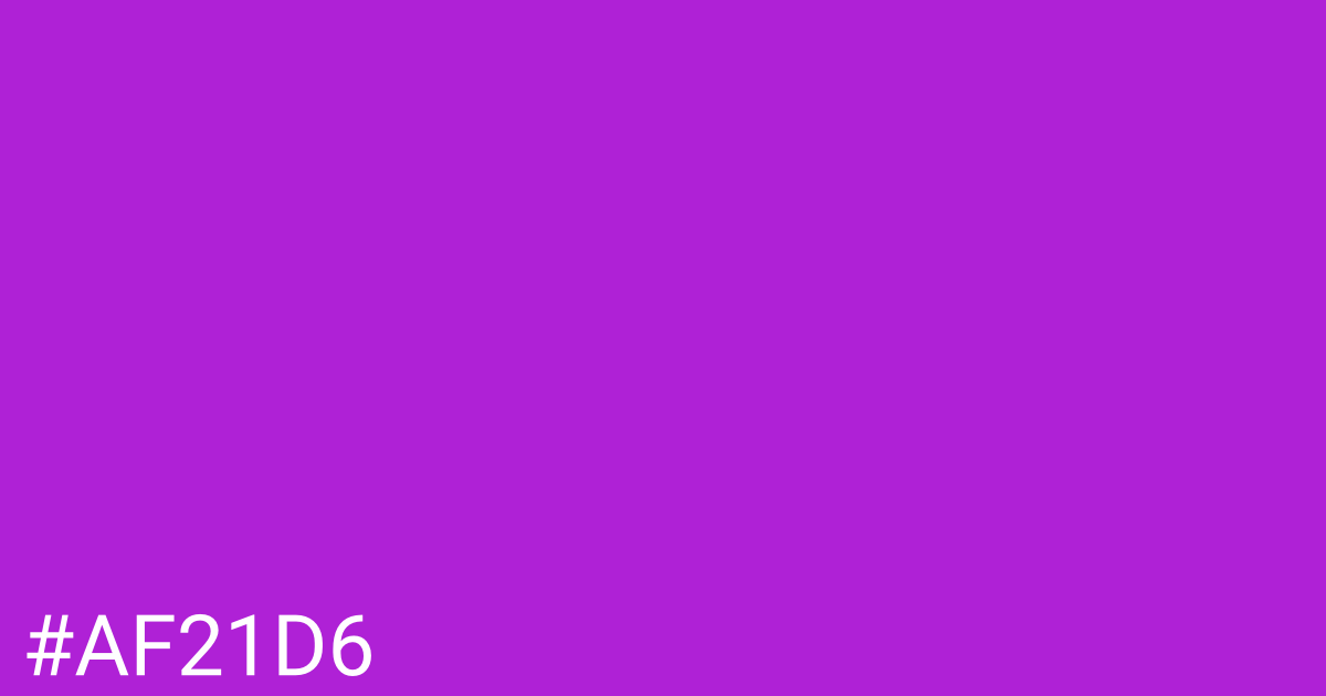 Hex color #af21d6 graphic