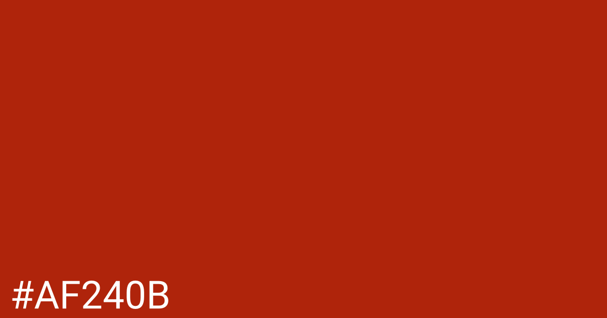 Hex color #af240b graphic