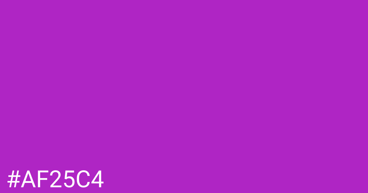 Hex color #af25c4 graphic