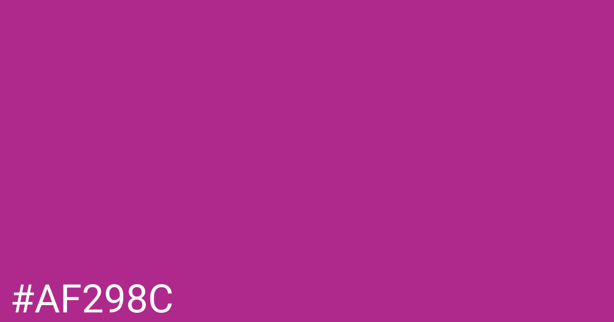 Hex color #af298c graphic