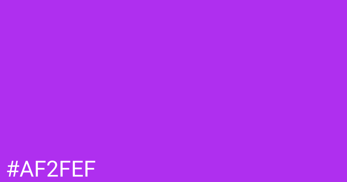 Hex color #af2fef graphic