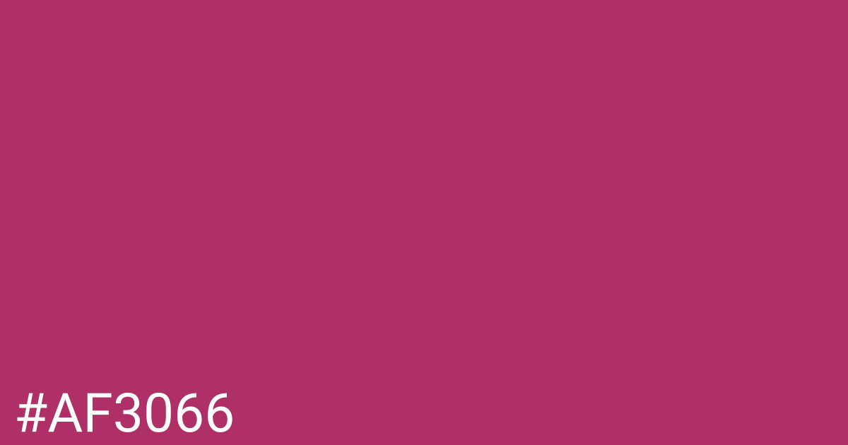 Hex color #af3066 graphic
