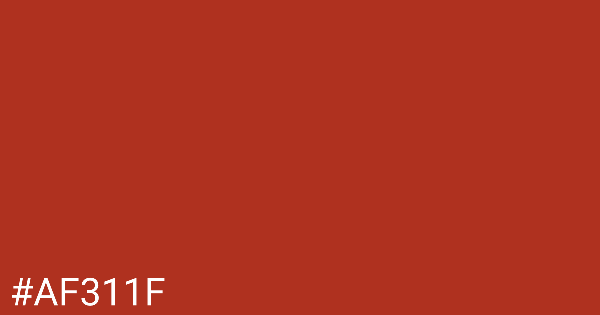 Hex color #af311f graphic