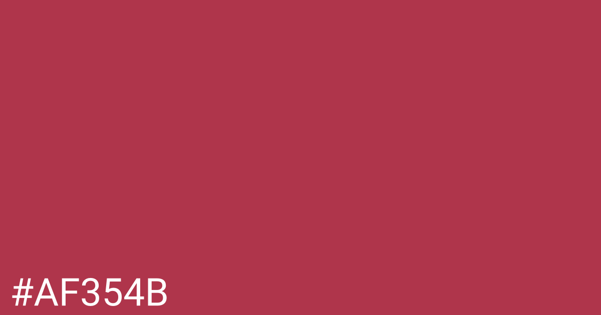 Hex color #af354b graphic
