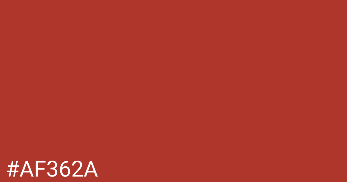 Hex color #af362a graphic
