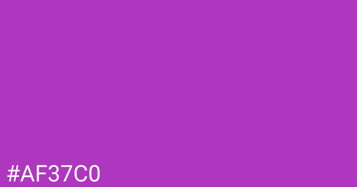 Hex color #af37c0 graphic