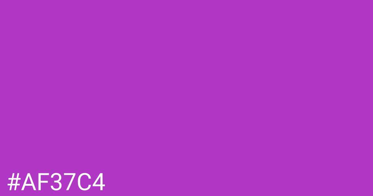 Hex color #af37c4 graphic