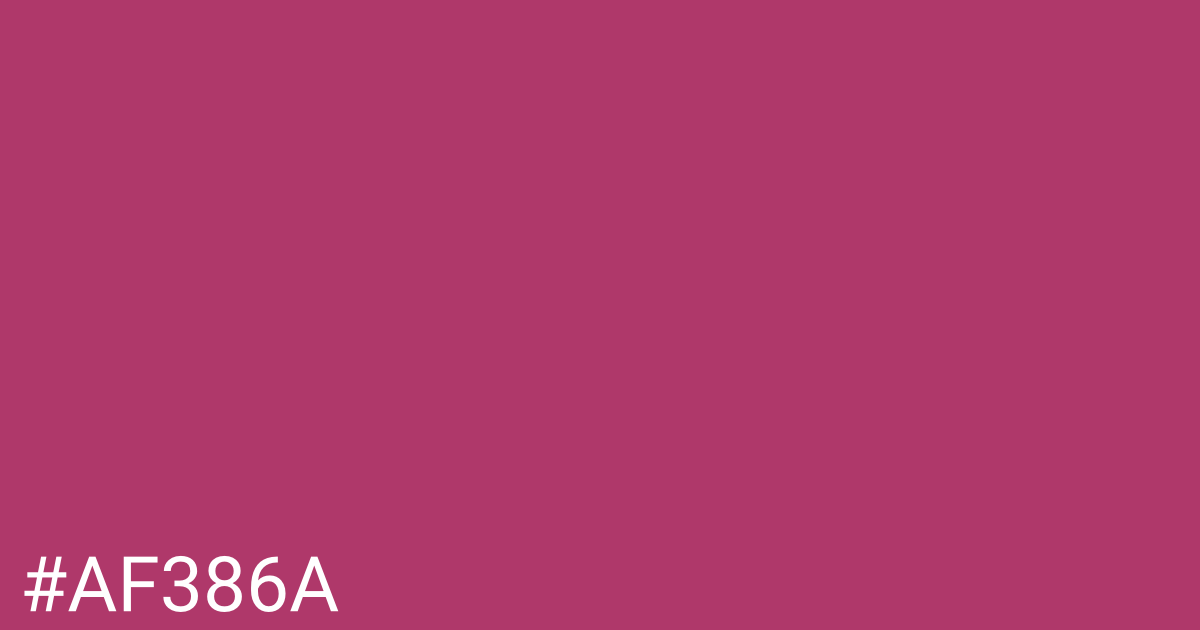 Hex color #af386a graphic