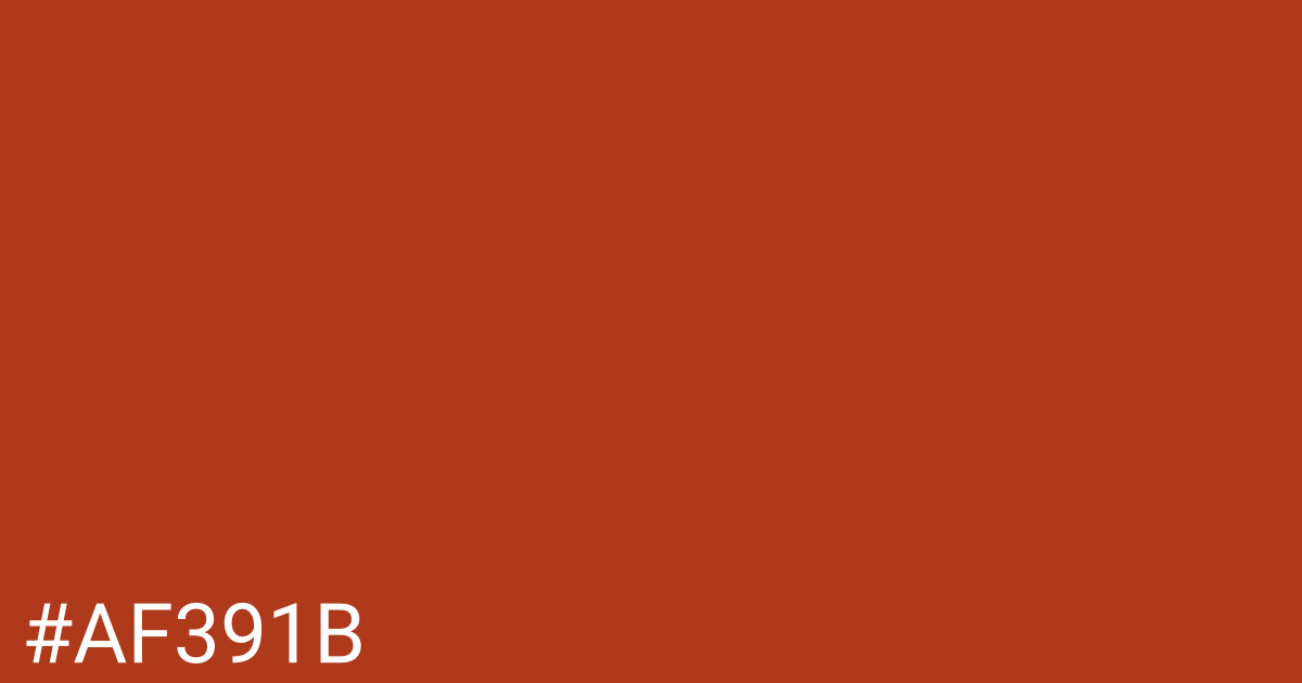 Hex color #af391b graphic