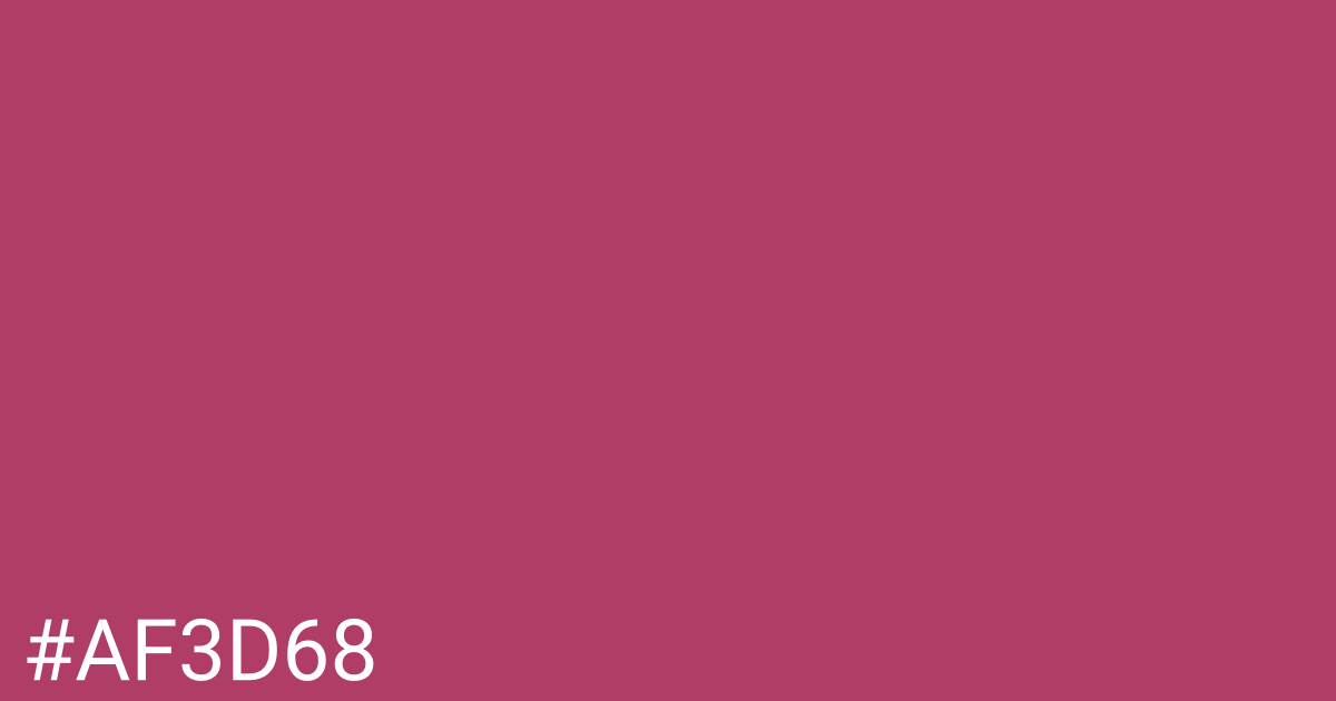Hex color #af3d68 graphic