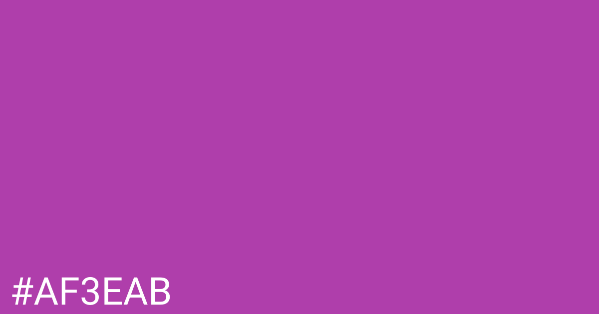 Hex color #af3eab graphic