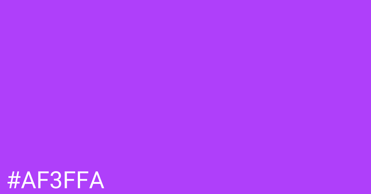 Hex color #af3ffa graphic
