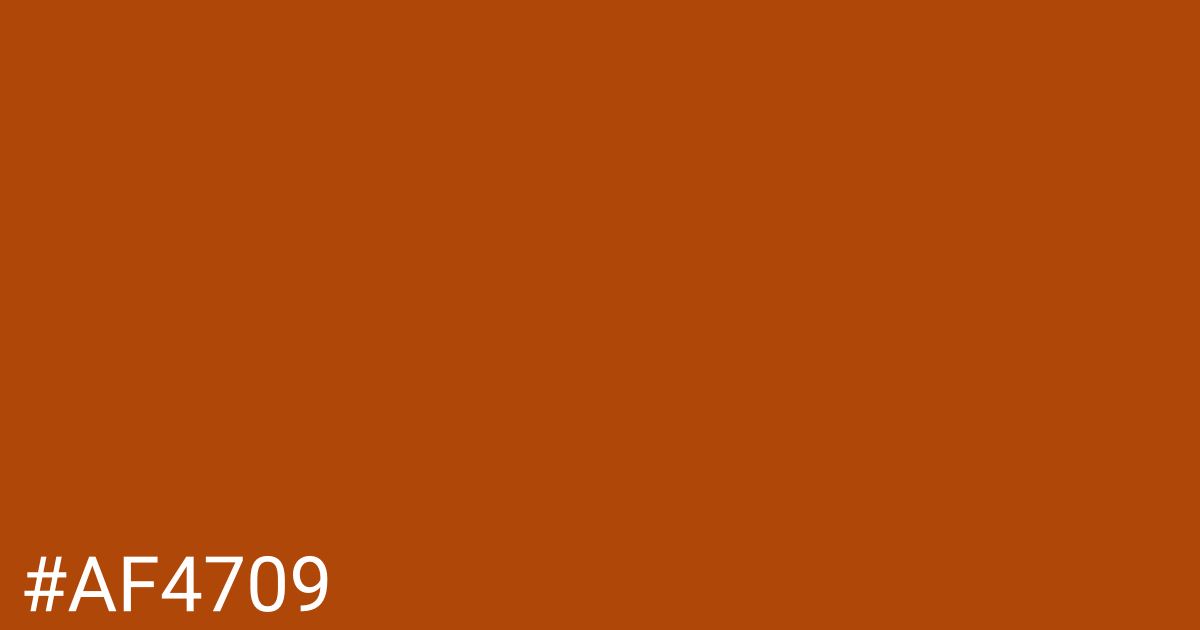 Hex color #af4709 graphic