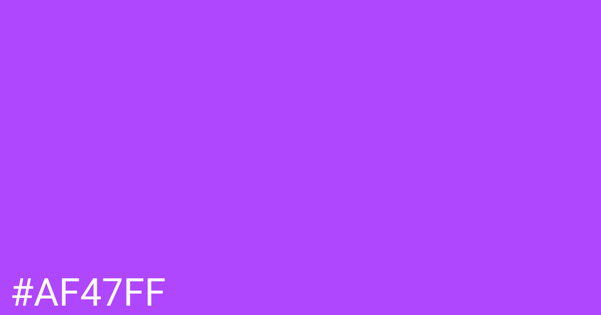 Hex color #af47ff graphic