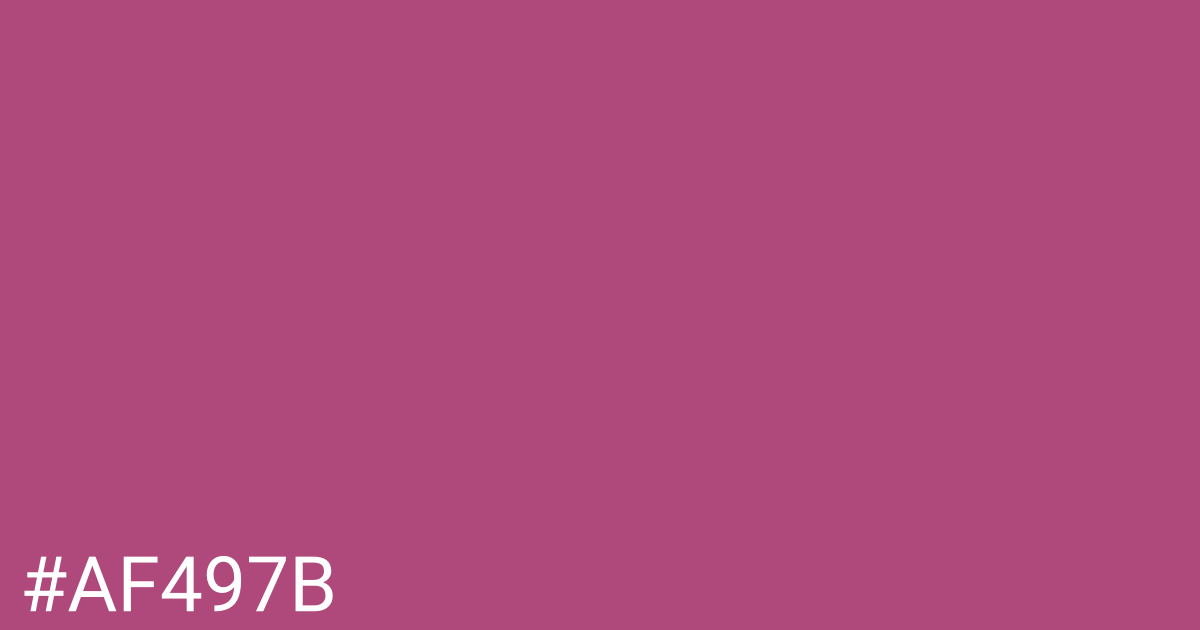 Hex color #af497b graphic