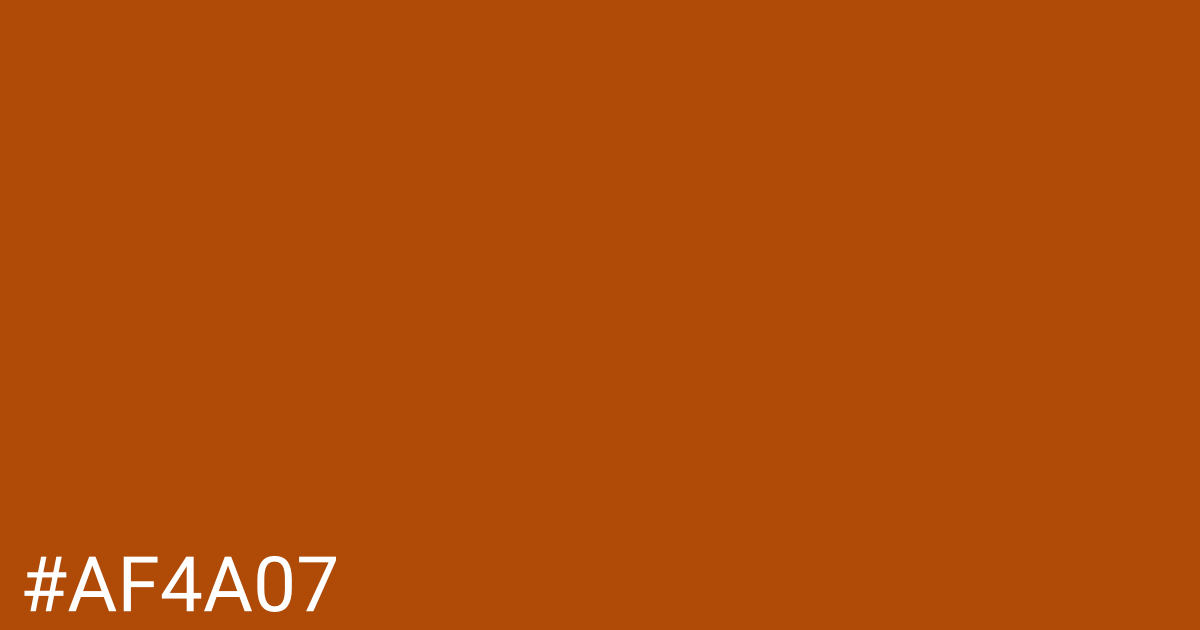 Hex color #af4a07 graphic