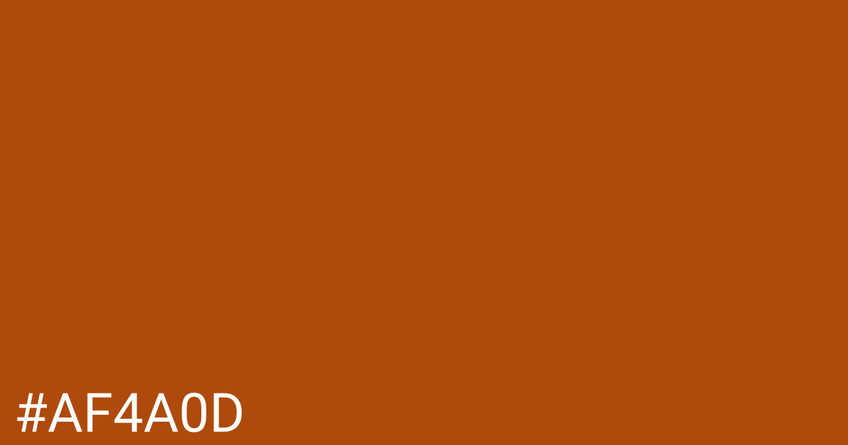 Hex color #af4a0d graphic