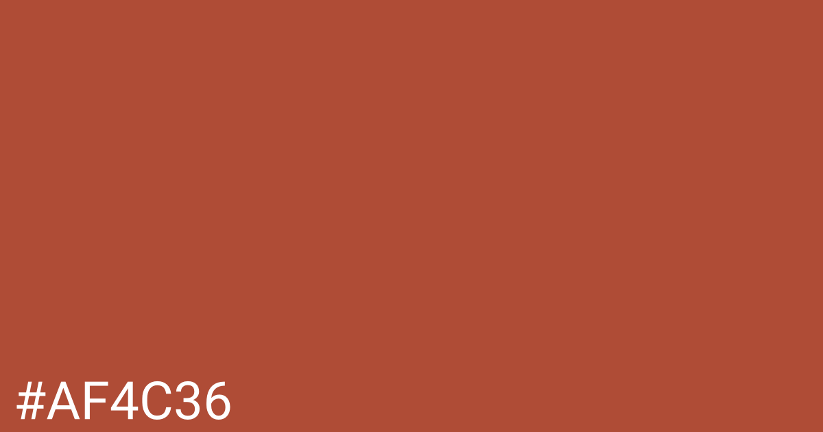 Hex color #af4c36 graphic
