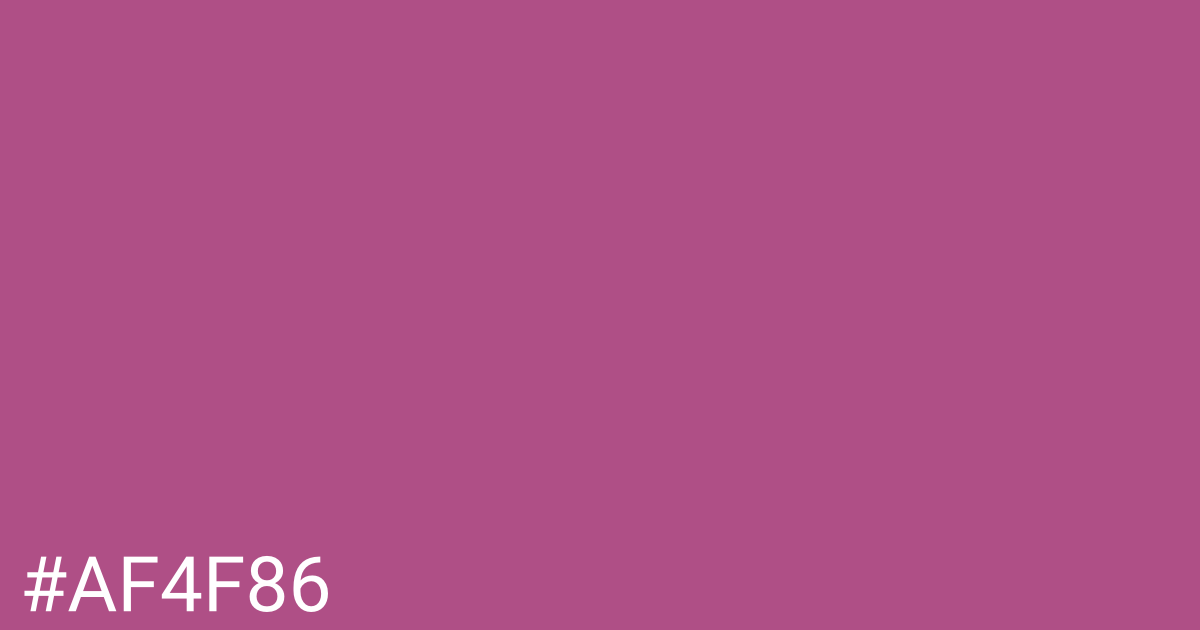 Hex color #af4f86 graphic