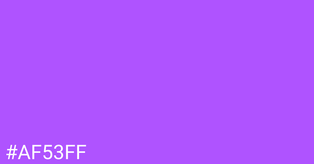 Hex color #af53ff graphic