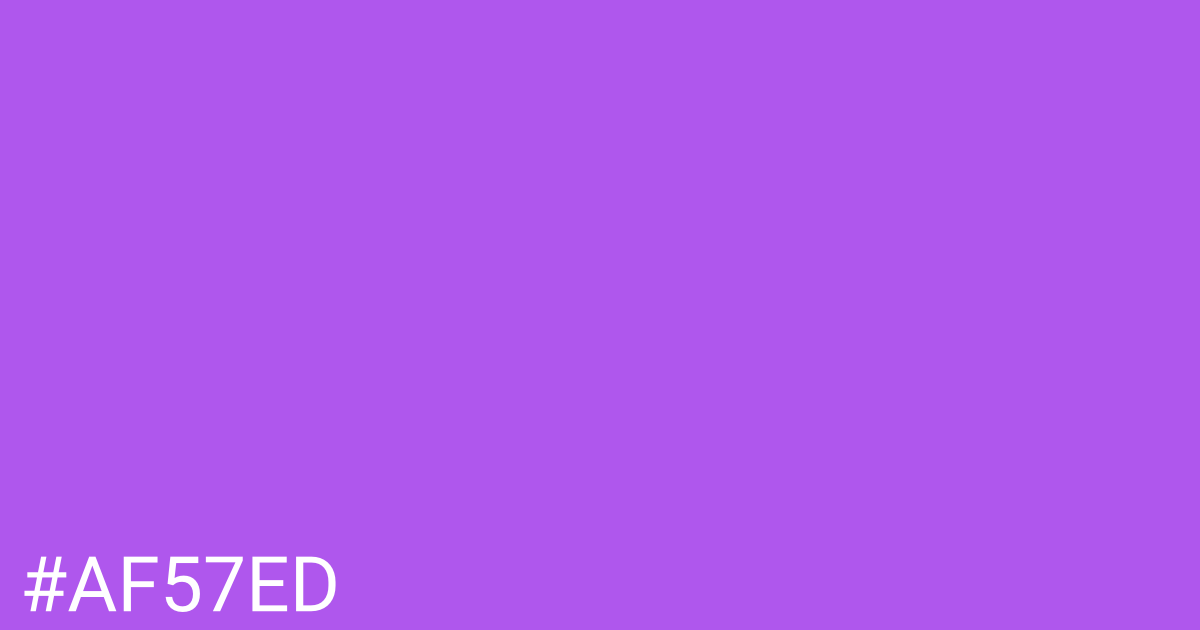 Hex color #af57ed graphic