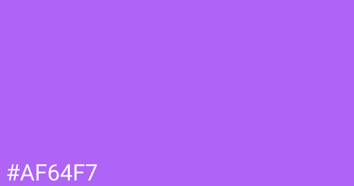 Hex color #af64f7 graphic