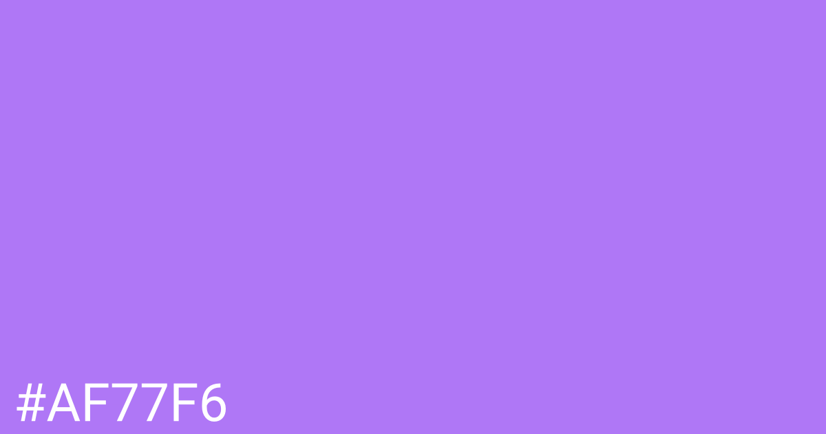 Hex color #af77f6 graphic