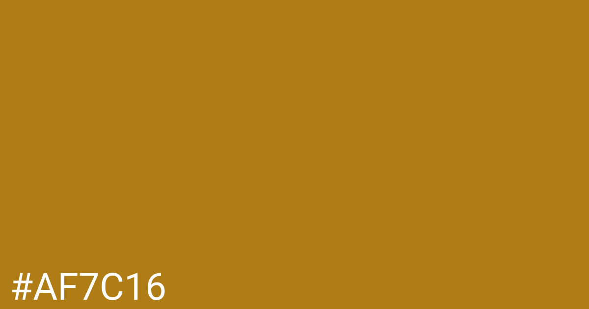Hex color #af7c16 graphic