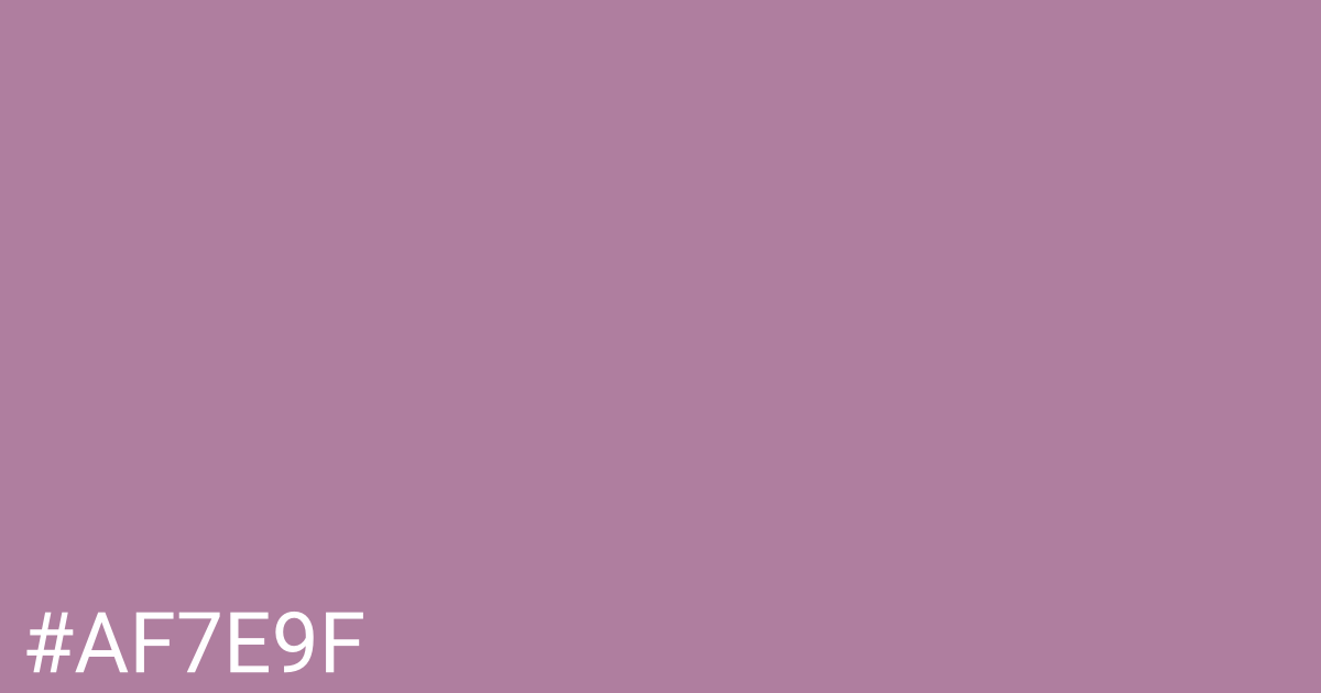 Hex color #af7e9f graphic