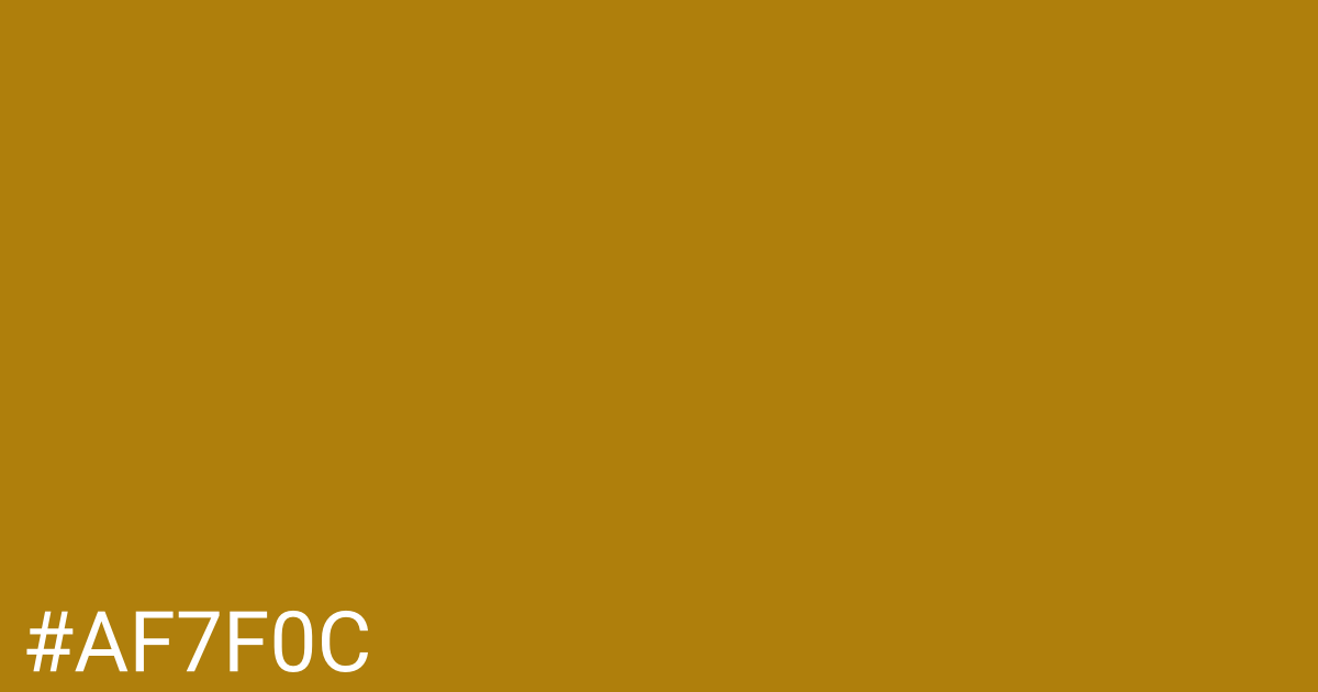 Hex color #af7f0c graphic