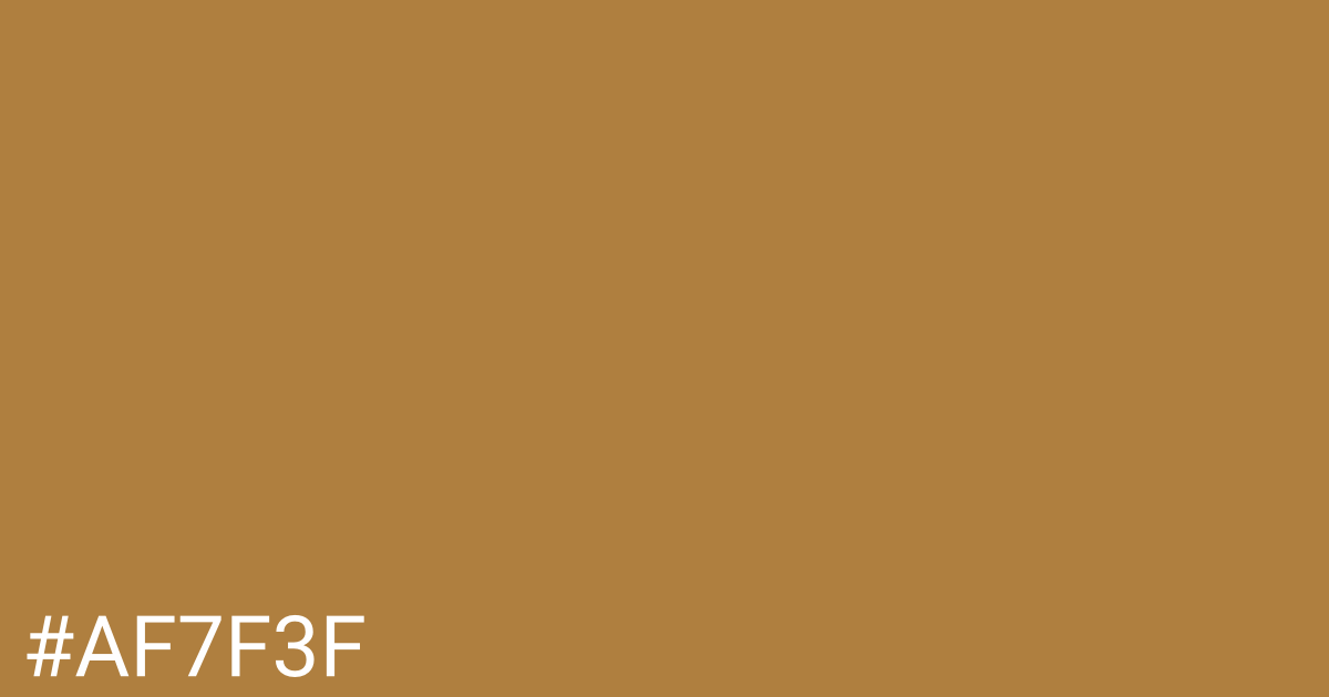 Hex color #af7f3f graphic