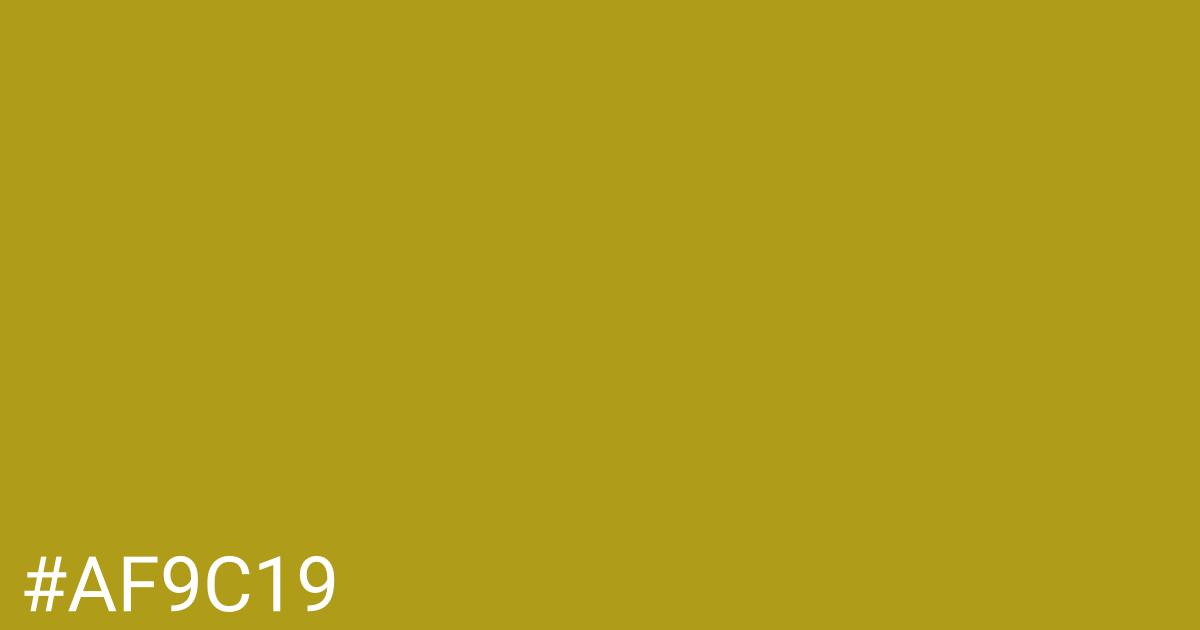 Hex color #af9c19 graphic