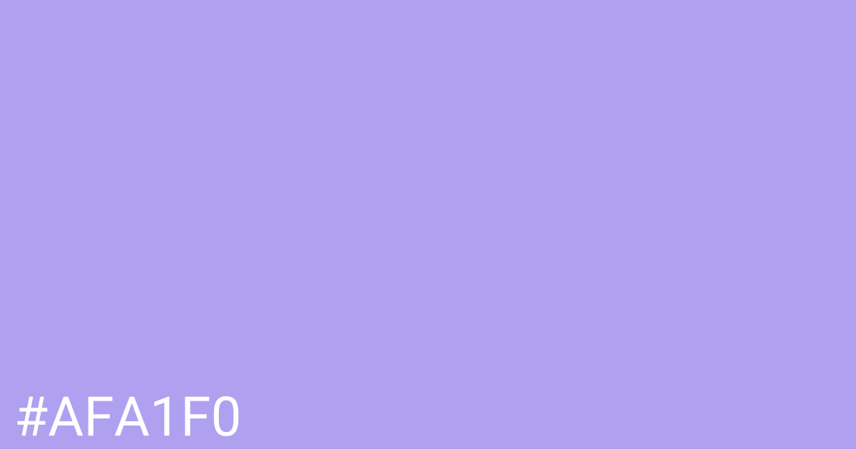 Hex color #afa1f0 graphic